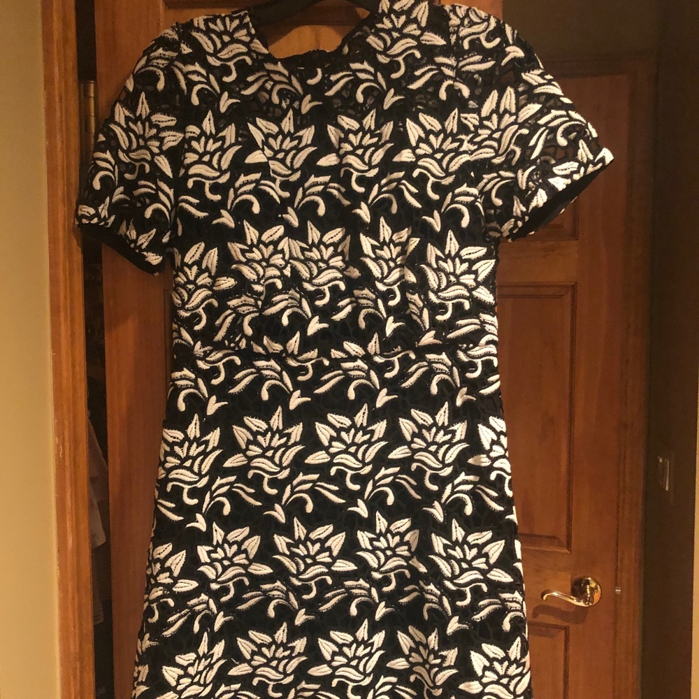 SANDRO EMBROIDED MINI DRESS